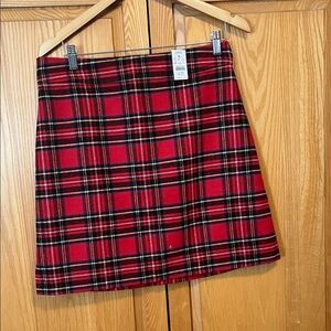 J. Crew Red Plaid Mini Skirt